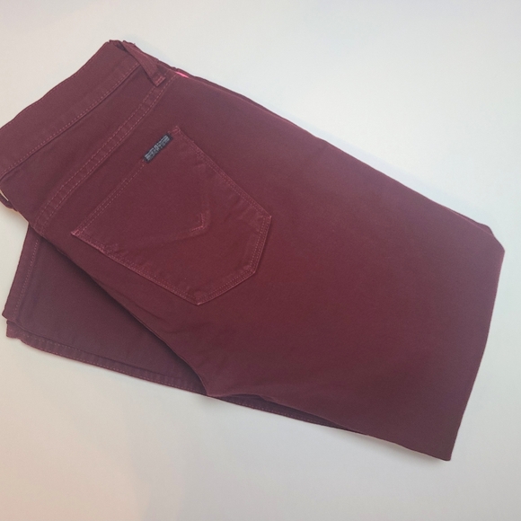 Hudson Maroon Pink Tuxedo stripe Pants - Picture 5 of 6